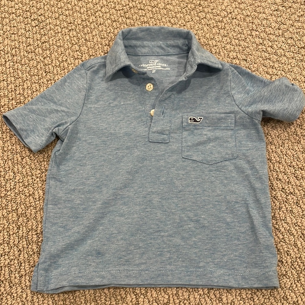 2T vineyard vines blue polo - like new